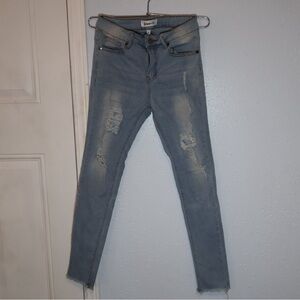 Between Us Light Wash Distressed Skinny Jeans